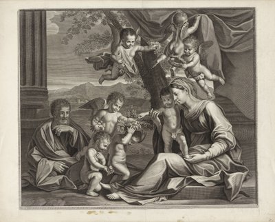 Hellig Familie med putti af Etienne Baudet (possibly)