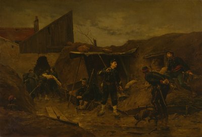 I skyttegraven, ca. 1875. af Etienne Berne Bellecour