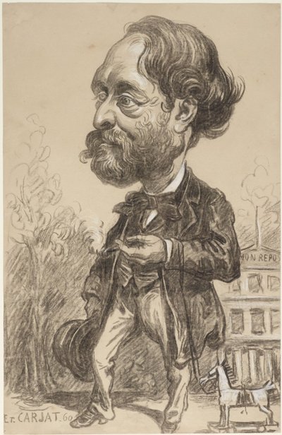 Karikatur af Gustave Perdonnet af Etienne Carjat