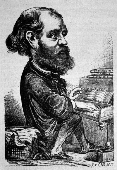 Charles Gounod (1818 - 1893), fransk komponist, Karikatur af Etienne Carjat. af Etienne Carjat