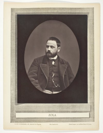 Émile Zola (fransk romanforfatter, dramatiker og journalist, 1840-1902) af Etienne Carjat