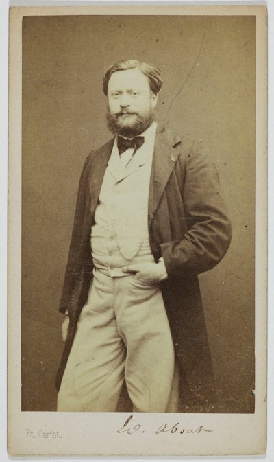 Portræt af Edmond About (1828-1885), romanforfatter, polemiker af Etienne Carjat