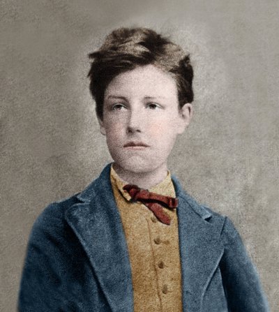 Portræt af Arthur Rimbaud (1859 - 1891), baseret på Carjats foto. af Etienne Carjat