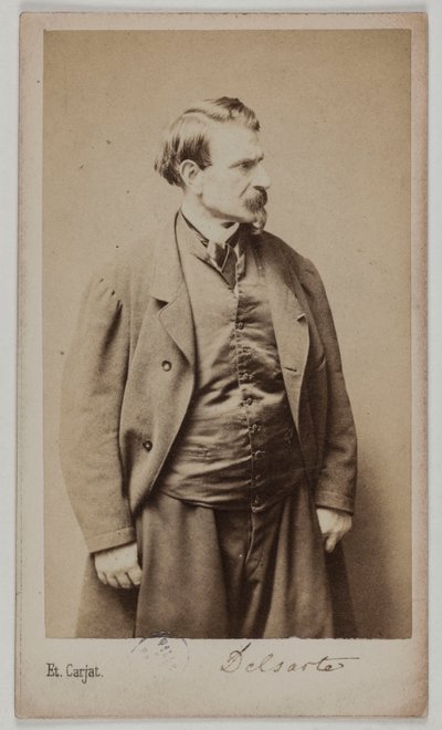Portræt af François Delsarte, ca. 1870-90 (albumintryk) af Etienne Carjat