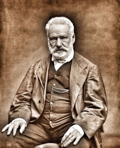Portræt af Victor Hugo efter Etienne Carjat- Digitalt renset billede af Etienne Carjat