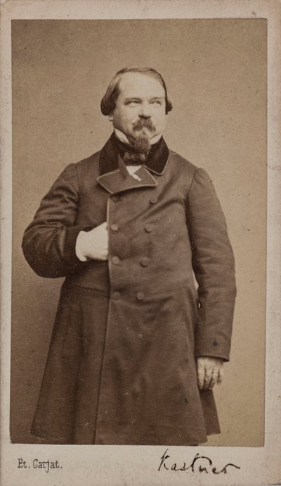 Portræt af komponisten Jean-Georges Kastner 1810-1867, 1867. af Etienne Carjat