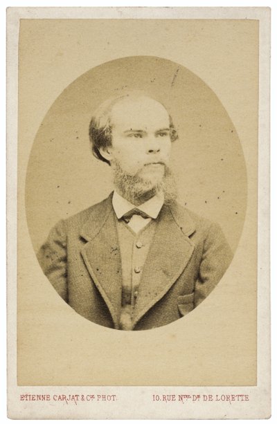 Portræt af digteren Paul Verlaine 1844-1896, ca. 1870 af Etienne Carjat