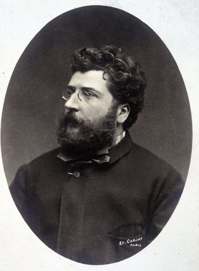 Portræt af komponisten Georges Bizet. af Etienne Carjat