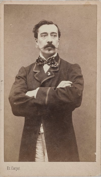 Portræt af maleren Alfred Stevens 1828-1906, ca. 1870. af Etienne Carjat