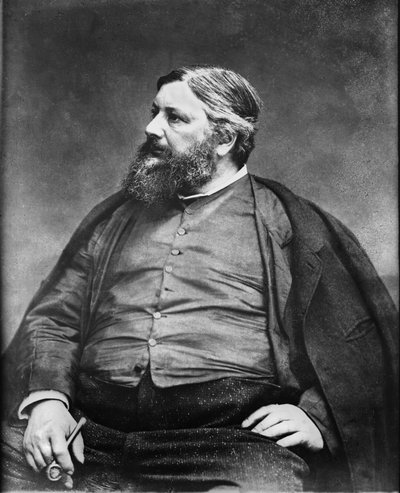Portræt af maleren Gustave Courbet af fotografen Etienne Carjat. Originaltryk, fonds fra det fotografiske værksted Roth  Cie. af Etienne Carjat