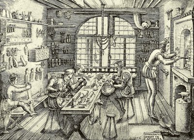 Guldsmedeforretning af Etienne Delaune