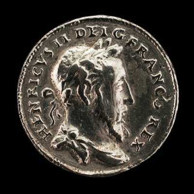 Henrik 2., 1519-1559, konge af Frankrig 1547 [forside] af Etienne Delaune