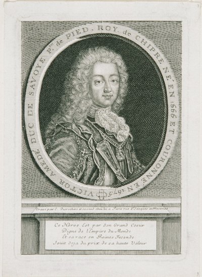 Victor Amadeus II hertug af Savoyen, konge af Sicilien og den første konge af Piemonte-Sardinien af Etienne Desrochers
