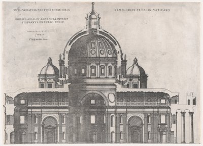 Mirror of Roman Magnificence: St. Peters, 1500-tallet., 1500-tallet. af Etienne Duperac