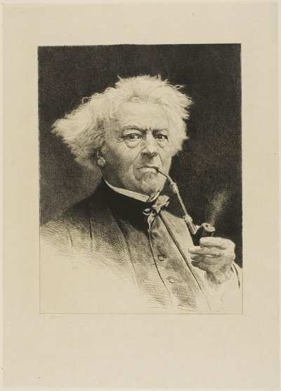 Portræt af Corot af Etienne Gabriel Bocourt