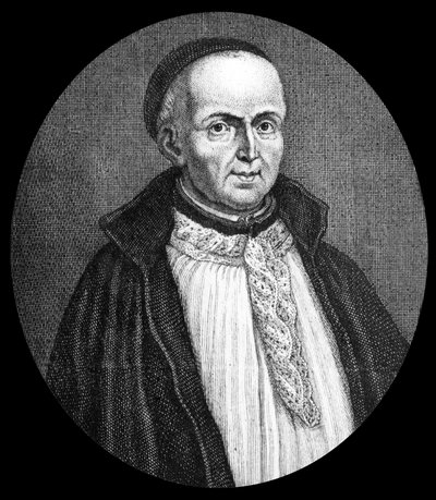 Michel Le Tellier (1643-1719) fransk teolog, jesuit, skriftefader for LouisXIV, kobberstik af Etienne Jehandier (after) Desrochers