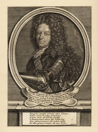 Francois de Neufville, 2. hertug af Villeroy, fransk soldat af Etienne Jehandier Desrochers