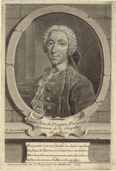 Louis-Claude Daquin af Etienne Jehandier Desrochers