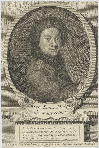 Pierre Louis Moreau de Maupertuis 1698-1759, 1743. af Etienne Jehandier Desrochers
