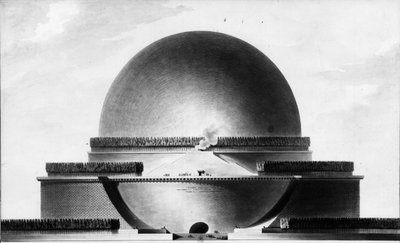 Cenotaph at Newton - E.L. Boullee. af Etienne Louis Boullee