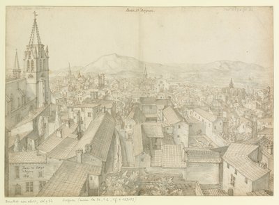 En del af kollegiet  i Avignon  1617 : En del af Avignon af Etienne Martellange
