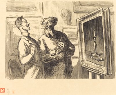En realist finder altid en mere realist, der beundrer ham af Etienne after Honoré Daumier