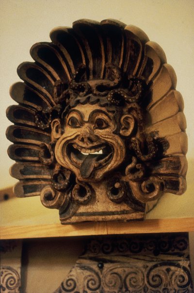 Antefix i form af et Gorgons hoved (terracotta) af Etruscan