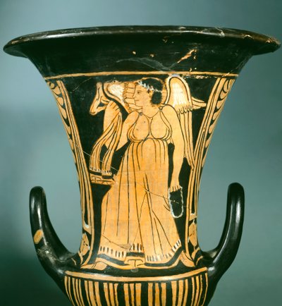 Calyx-krater (stor vase) af Berkeley-maleren, der viser en bevinget ånd. Etruskisk civilisation, 4. århundrede f.Kr. af Etruscan