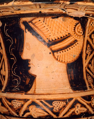 Detalje fra et kalkformet krater fra Spina (Emilia Romagna). Etruskisk civilisation, 4. århundrede f.Kr. af Etruscan