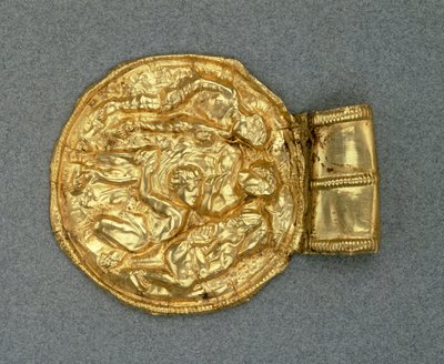 Præget Bulla -vedhæng. ETRUSCAN Civilization, 4. århundrede f.Kr. af Etruscan