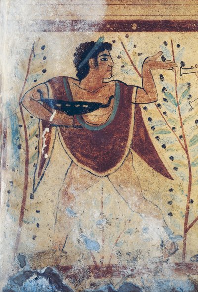 Etruskiske nekropoler, Leopards grav, freskomaleri af Etruscan