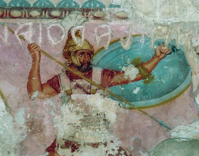 Etruskisk civilisation, Maleri af sarkofag af Amazoner, fra Tarquinia af Etruscan