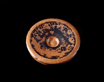 Etruskisk civilisation: terracottaskæringsfragment dedikeret til gudinden Demeter 550-530 f.Kr. - Fra Gravisca, Italien af Etruscan
