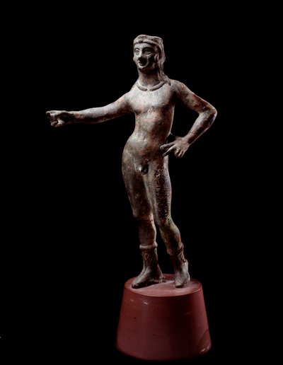 Etruskisk civilisation: "" guddom for Culsans design"" Bronzeskulptur, 3. århundrede f.Kr. fra Cortona, Italien Dim 30 cm af Etruscan