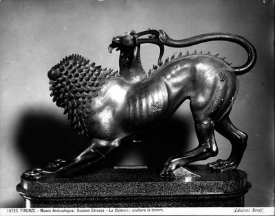 Bellerophons såret chimera (bronze) (se 104199 for detaljer) af Etruscan Etruscan