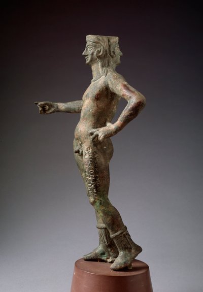 Det guddommelige af design Culsans. Bronzeskulptur, 3. århundrede f.Kr af Etruscan Etruscan