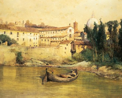 Italien, Rom, det gamle Santo Spirito Hospital i Sassia (Saxia), af Ettore Roesler Franz af Ettore Roesler Franz