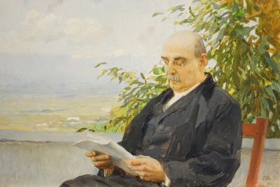 Portræt af Corrado Ricci af Ettore Tito
