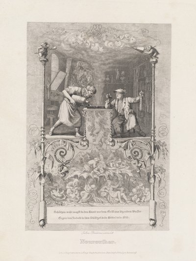 Neureuther (Selvportræt i Etching Studio) af Eugen Napoleon Neureuther