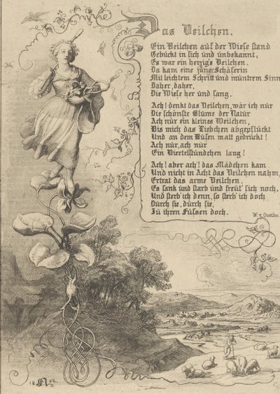 Åkande, bratsch, konge af Thule, blomsterhævnen, 1852. af Eugen Napoleon Neureuther