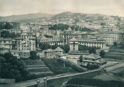 Udsigt over Genova, Italien, 1927 af Eugen Poppel