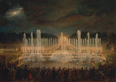 Frankrig, Versailles, Nocturne i Versailles (De store farvande ved Versailles) af Eugene Louis Lami