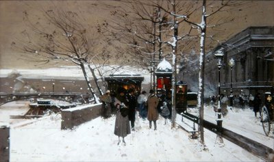 Seine kaj af Eugene Galien-Laloue