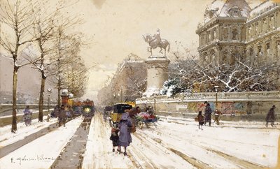 Paris om vinteren af Eugene Galien-Laloue