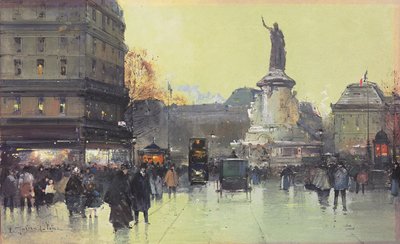 Republikpladsen, Paris af Eugene Galien-Laloue