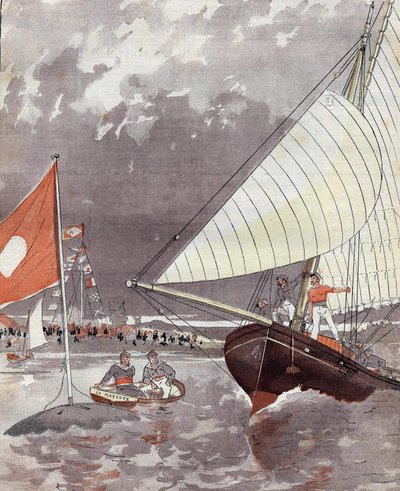 Regates på Le Havre i 1892, baseret på Mr. Courbons akvarel. af Eugene (after) Courboin