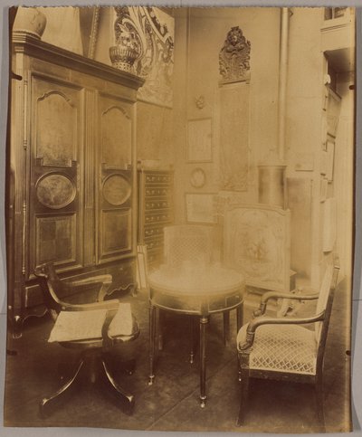Innenraum von Herrn C., Dekorateur Wohnungen, Rue du Montparnasse af Eugène Atget