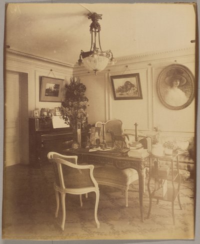 Interiør hos hr. F., børsmægler, rue Montaigne af Eugène Atget