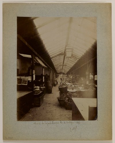 Marché des Enfants-Rouges, rue de Bretagne, 3. arrondissement, Paris af Eugène Atget