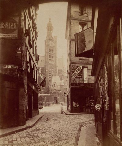 Etienne du Mont, rue de la Montagne Sainte Genevi√®ve (St. √âtienne du Mont, Montagne Sainte Genevi√®ve Street),1898 (foto) af Eugène Atget
